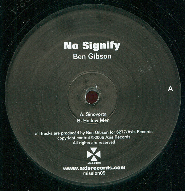 BEN GIBSON / NO SIGNIFY