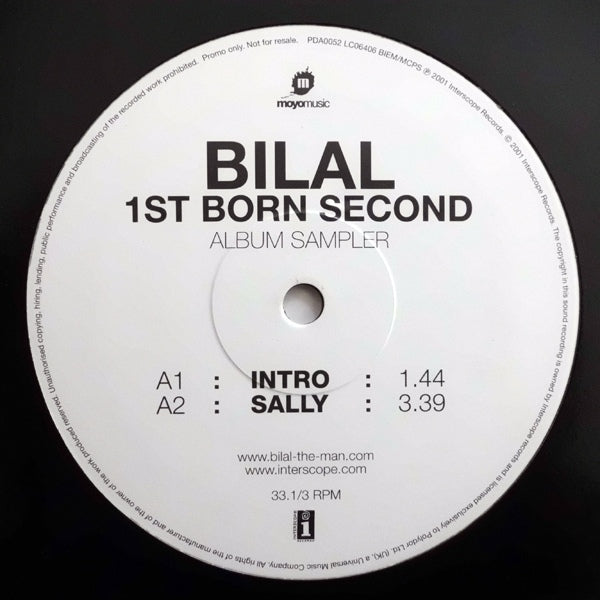 BILAL / 1ST BORN SECOND (ALBUM SAMPLER) – TICRO MARKET