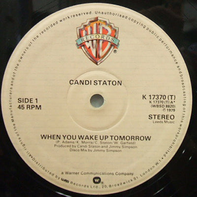 CANDI STATON / WHEN YOU WAKE UP TOMORROW