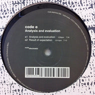 CODE E / ANALYSIS AND EVALUATION