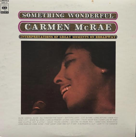 LP/カーメン・マクレー/サムシング・ワンダフルSOPZ-37帯h172w63 CARMEN McRAE / Something Wonderful – TICRO MARKET