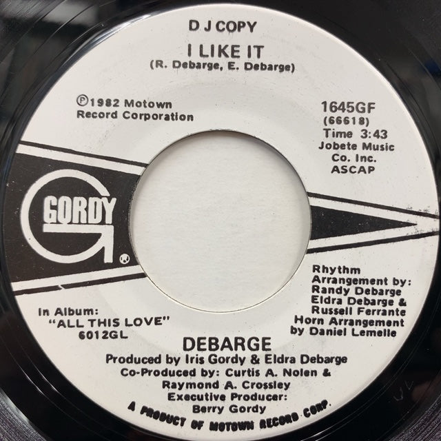DeBarge I Like It All This Love 7インチレコード