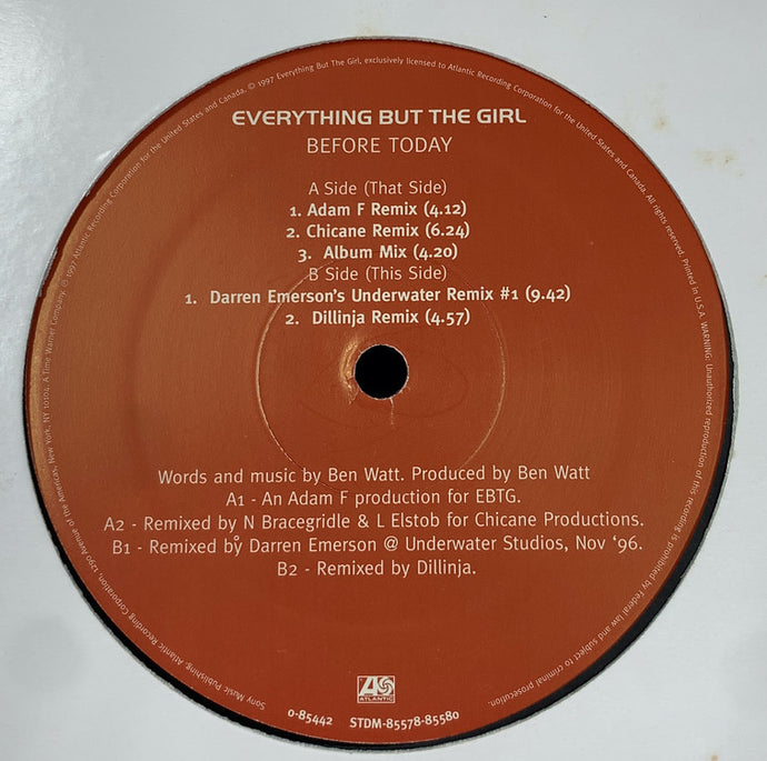 EVERYTHING BUT THE GIRL / BEFORE TODAY – TICRO MARKET