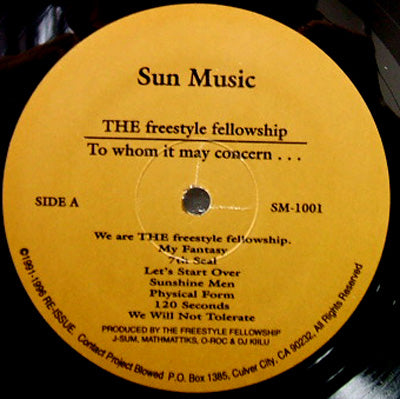 freestyle fellowship to whom it may 〜 To Whom It May Concern - Album by Freestyle Fellowship | Spotify