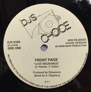 FRONT PAGE / DAN HARTMAN  / LOVE INSURANCE / RE-LIGHT MY FIRE