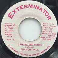 FRANKIE PAUL / I WRITE THE SONGS