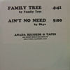 FAMILY TREE / SKYE / FAMILY TREE / AIN'T NO NEED