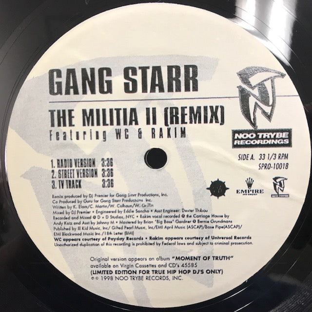 オールドスクールヒップホップGang Starr - The Militia II (Remix)