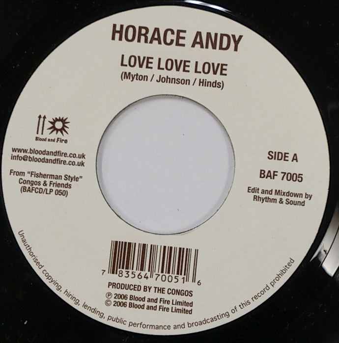 HORACE ANDY / LOVE LOVE LOVE