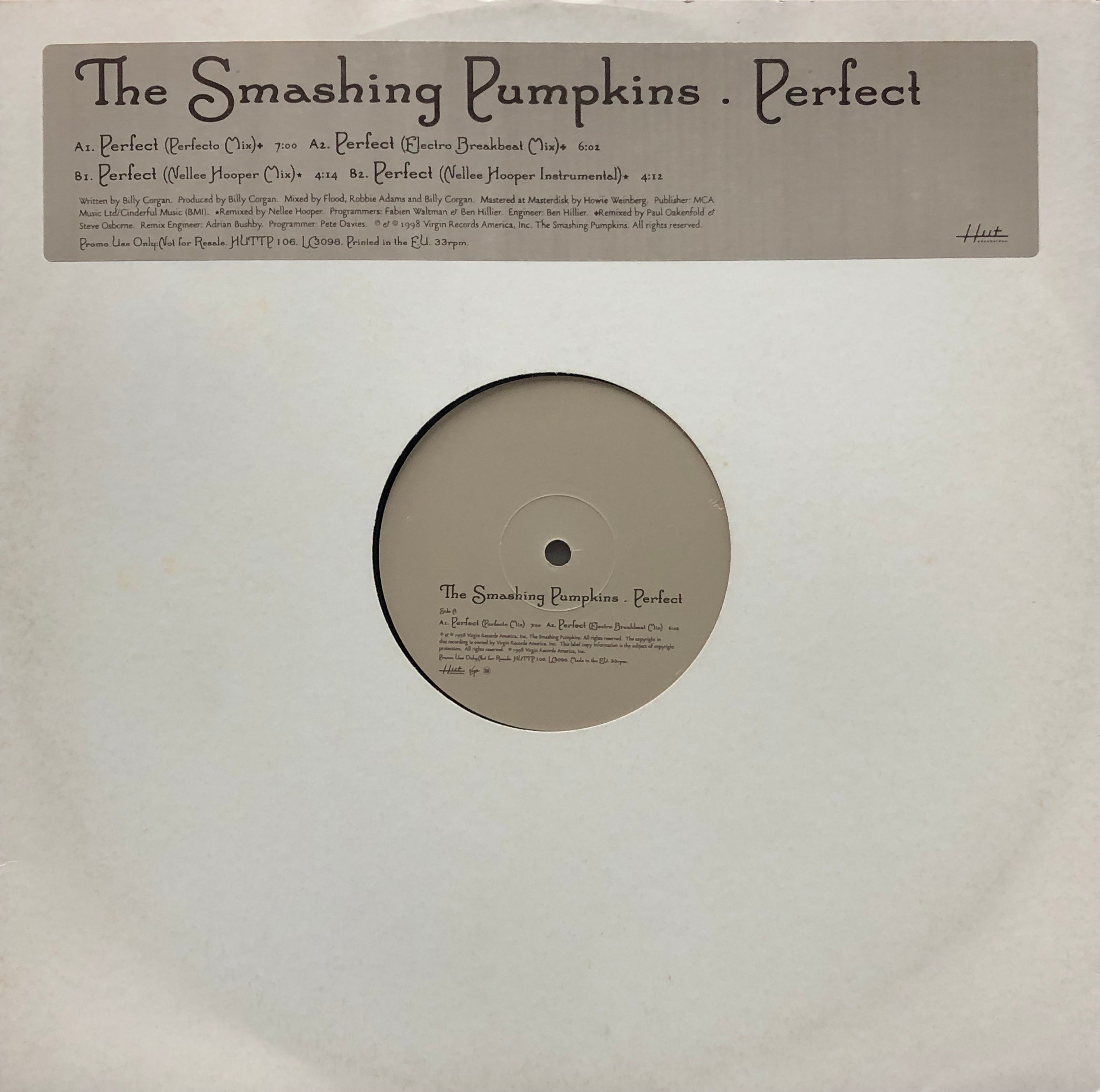 SMASHING PUMPKINS Perfect (Hut Recordings, HUTTP 106, 12inch) – TICRO  MARKET