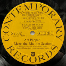 Load image into Gallery viewer, ART PEPPER / Art Pepper Meets The Rhythm Section (S7532) LP
