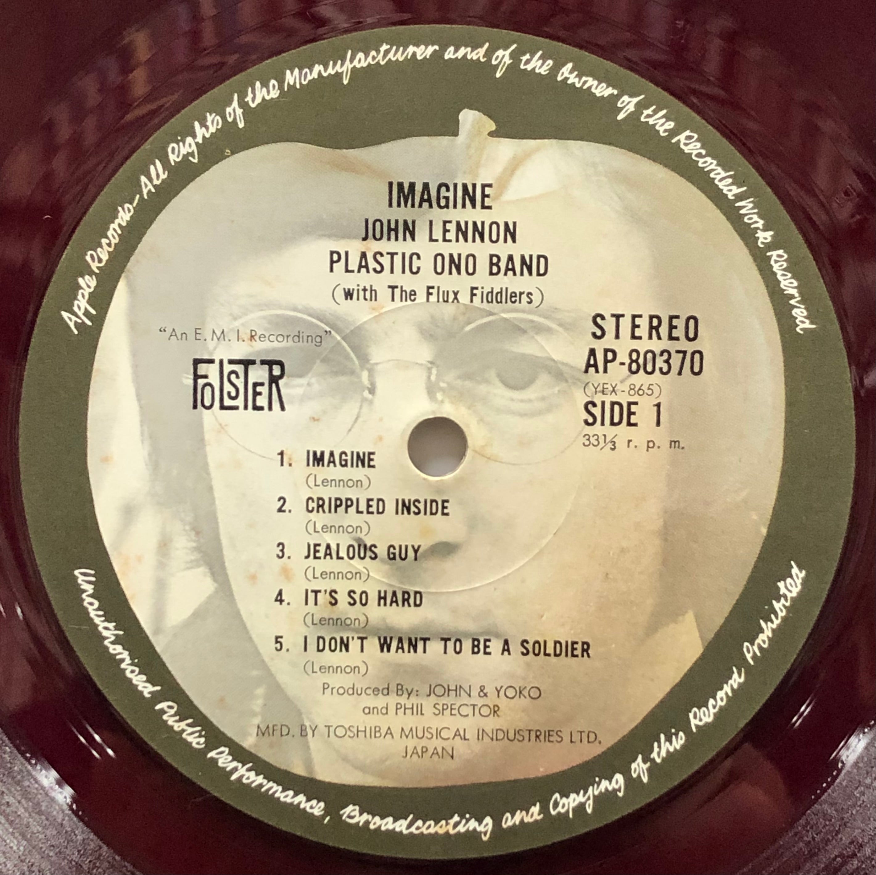 JOHN LENNON / Imagine (赤盤 AP-80370) LP – TICRO MARKET