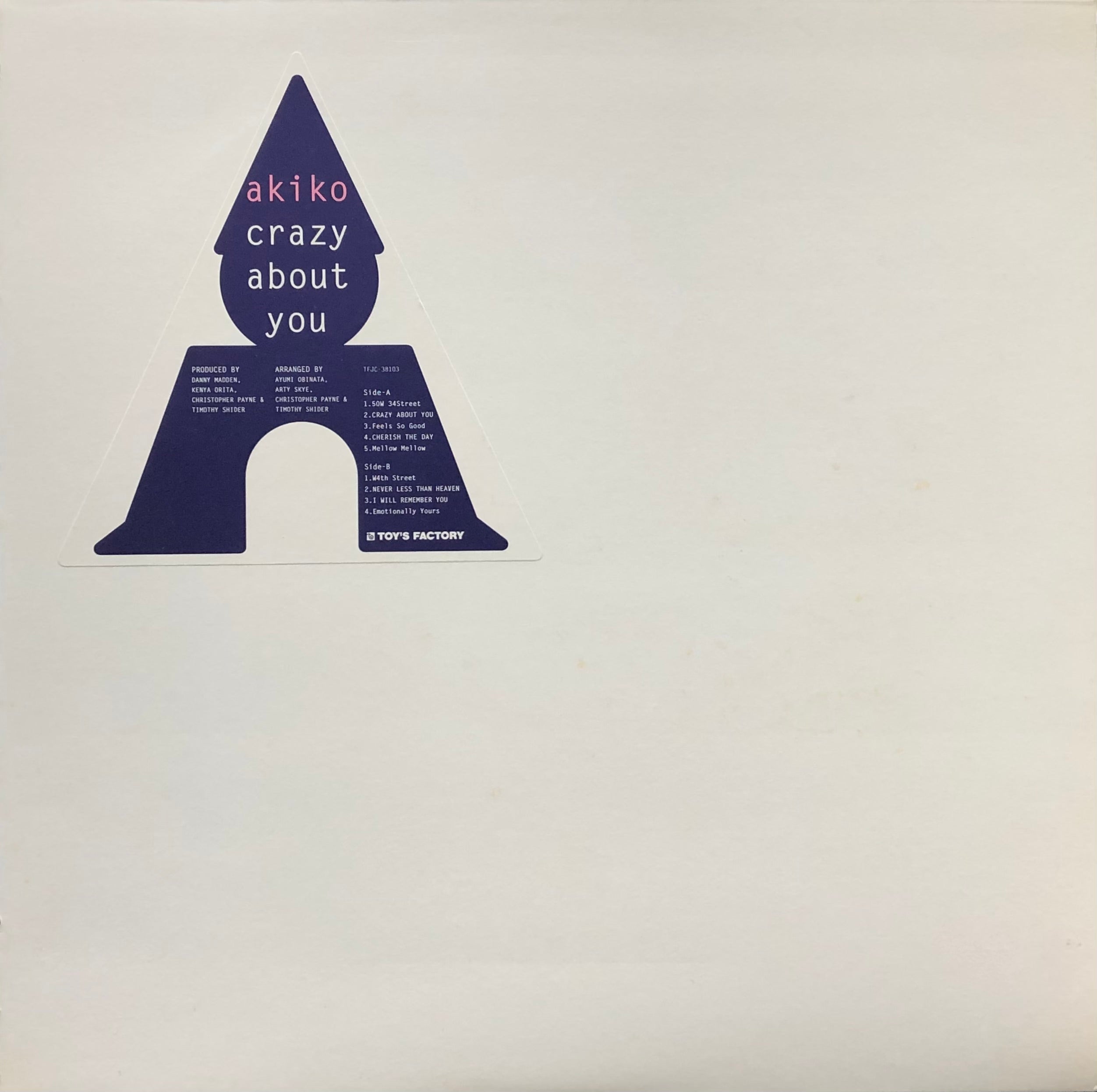 AKIKO / Crazy About You (Promo) (TFJC-38103) LP – TICRO MARKET