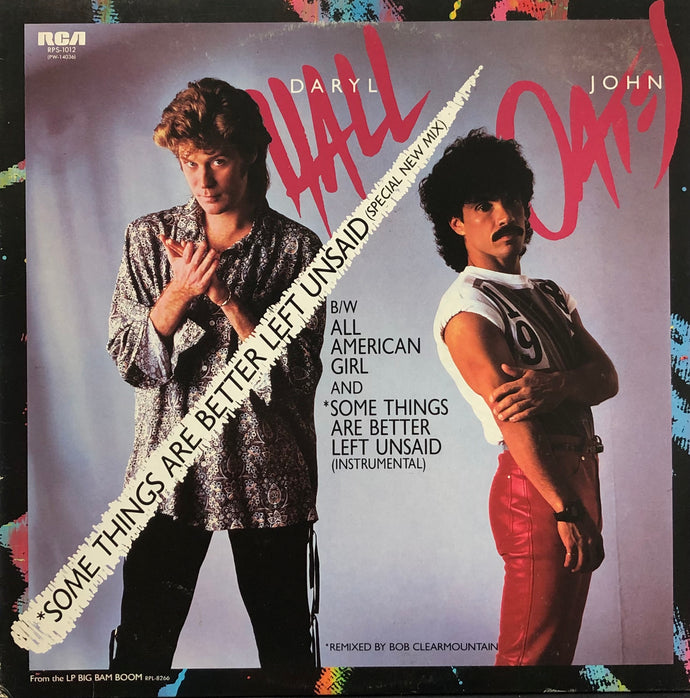 DARYL HALL & JOHN OATES / Some Things Are Better Left Unsaid (RCA, RPS-1012, 12inch)