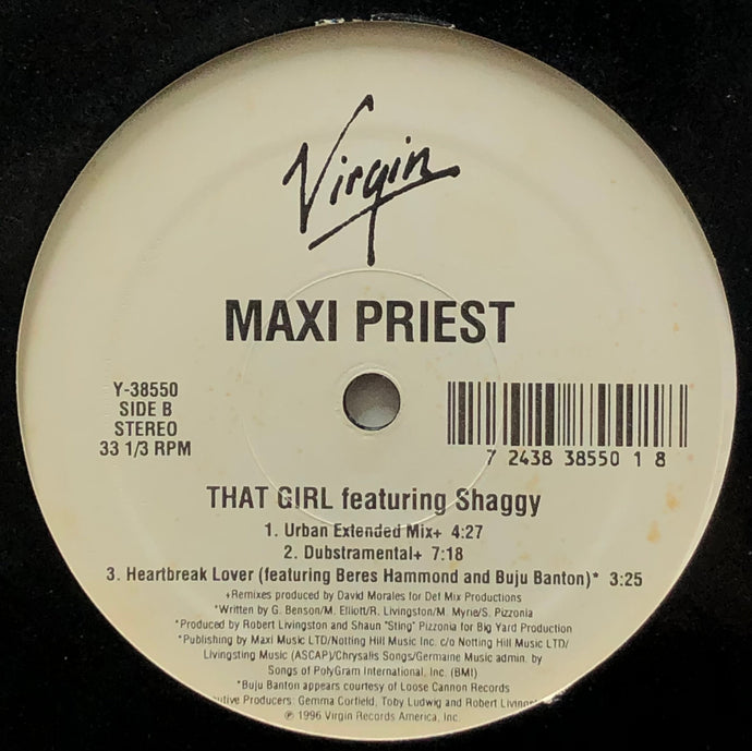MAXI PRIEST / That Girl feat. Shaggy (Virgin, Y-38550, 12inch)