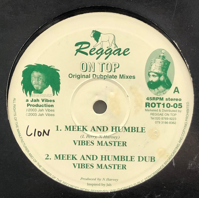 VIBES MASTER / Meek And Humble / Undertaker (Reggae On Top, ROT10-05, 10inch)