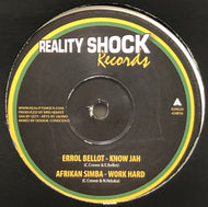 ERROL BELLOT - AFRIKAN SIMBA - MIKEY GENERAL / Know Jah / Work Hard / Mister Sun (Reality Shock, RSR020, 10inch)