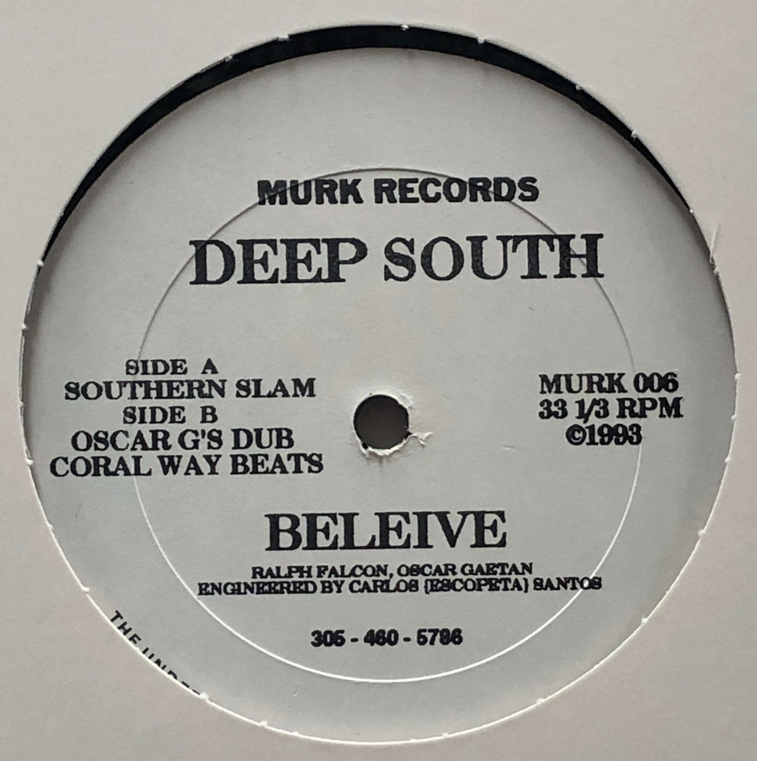 DEEP SOUTH 『BELIEVE』 MURK RECORDSメルおじ12インチ - 洋楽