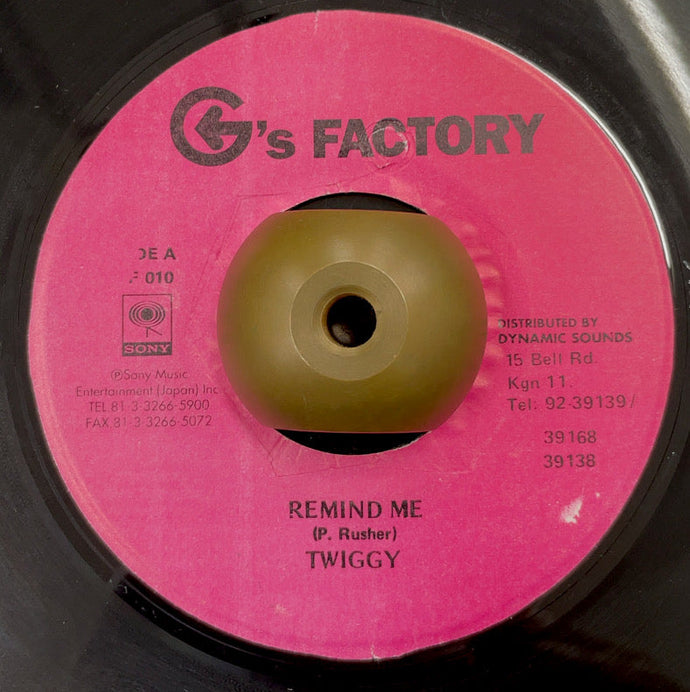 TWIGGY - REMIND ME　7インチ　G's Factory TWIGGY / Remind Me (GF 010) 7inch – TICRO MARKET