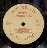 INDEEP / Last Night A D.J. Saved My Life (SNY 1, 7inch)