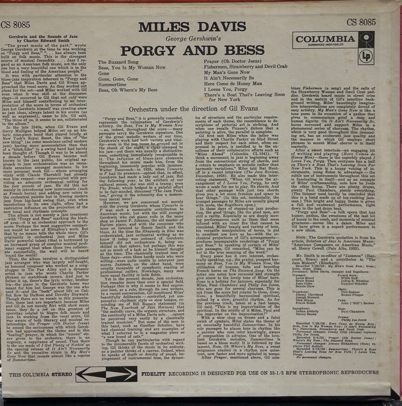 MARKET　MILES　And　–　LP　Bess　DAVIS　Press)　TICRO　Porgy　(70's