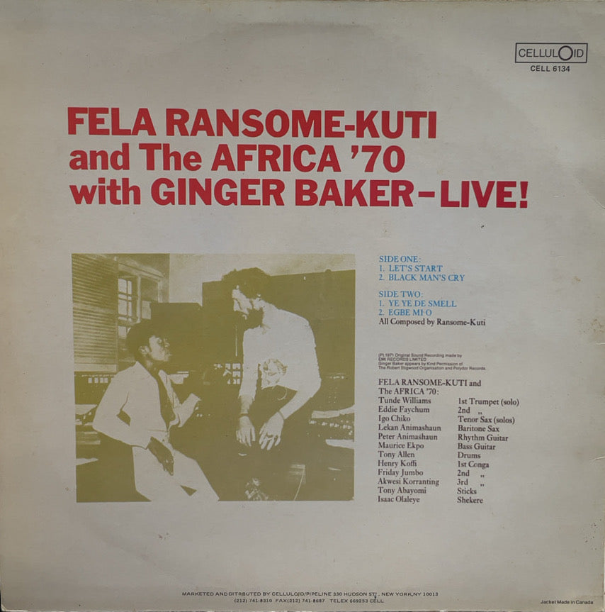 洋楽 Fela Ransome Kuti & Africa 70 Fela Fela Fela | Fela Ransome-Kuti And His Africa '70