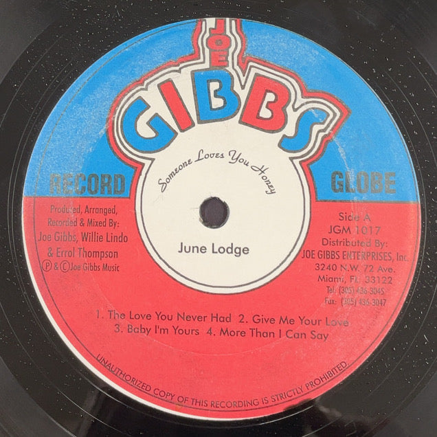 JUNE LODGE / Someone Loves You Honey (Joe Gibbs Music, JGML 6053