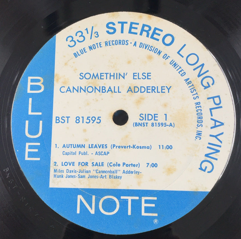CANNONBALL ADDERLEY / Somethin' Else (Blue Note, BST 81595, LP
