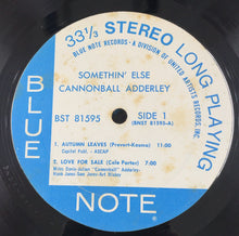 画像をギャラリービューアに読み込む, CANNONBALL ADDERLEY / Somethin' Else (Blue Note, BST 81595, LP)
