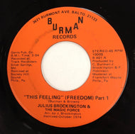 JULIUS BROCKINGTON & THE MAGIC FORCE / THIS FEELING (FREEDOM) PART 1