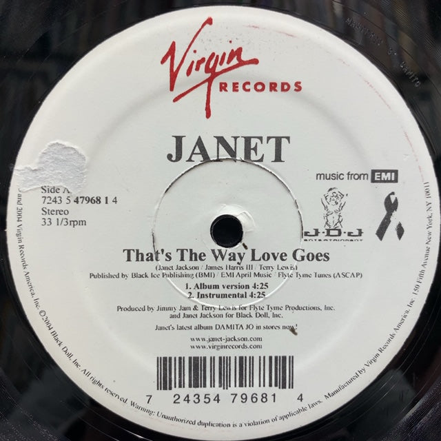 JANET JACKSON / THAT'S THE WAY LOVE GOES (REISSUE) – TICRO MARKET
