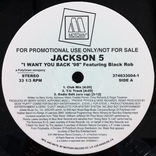 JACKSON 5 feat. BLACK ROB / I WANT YOU BACK 98