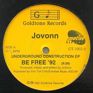 JOVONN / Underground Construction EP (inchl. Be Free '92)