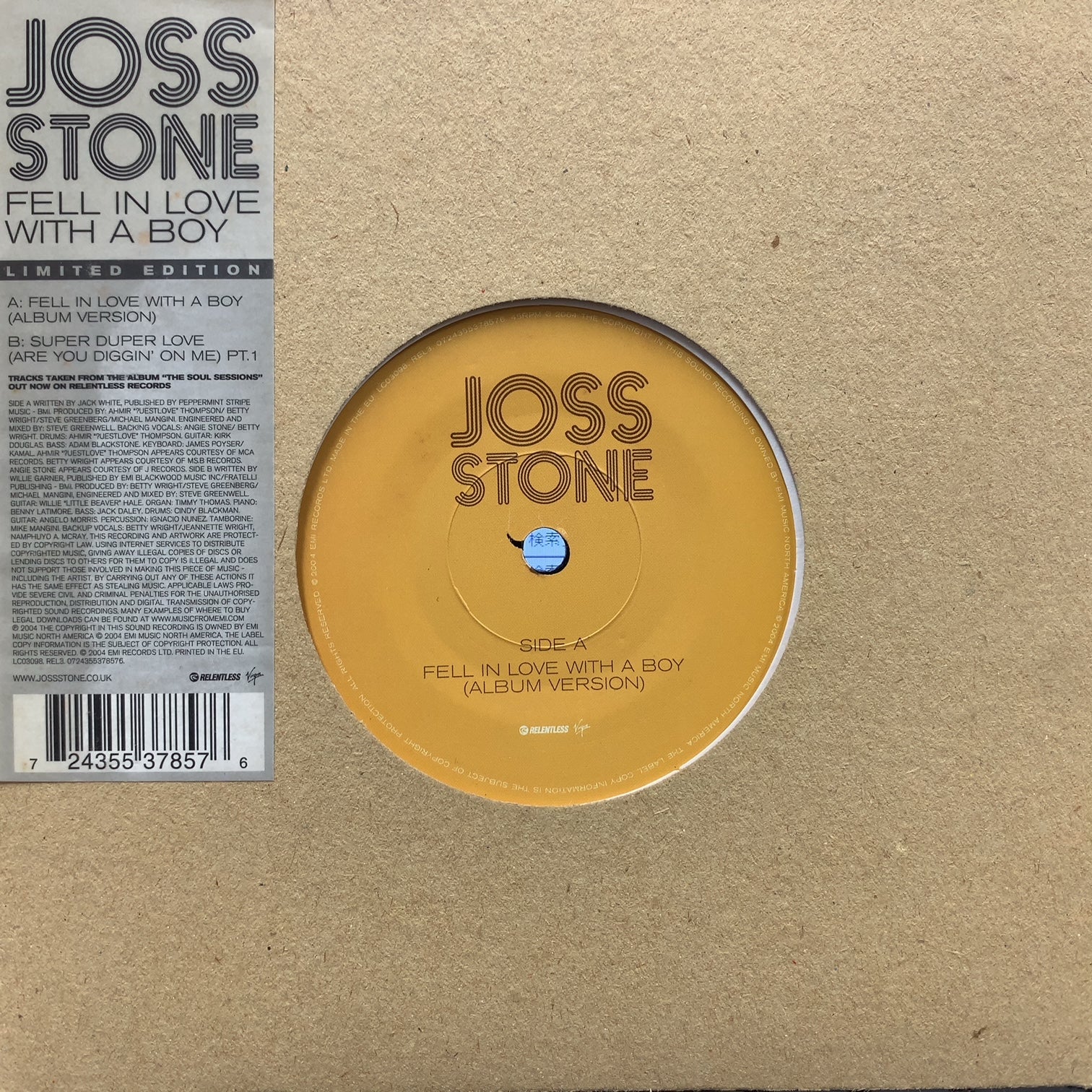 JOSS STONE / Fell In Love With A Boy – TICRO MARKET
