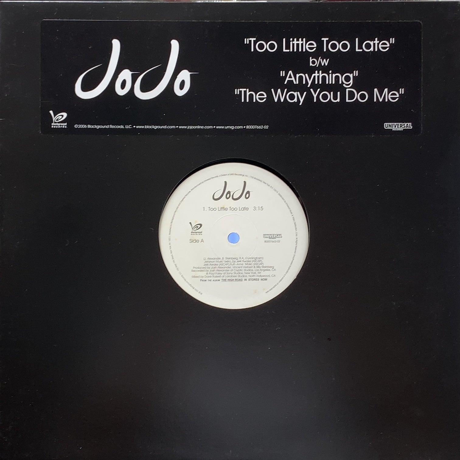 JOJO / Too Little Too Late – TICRO MARKET