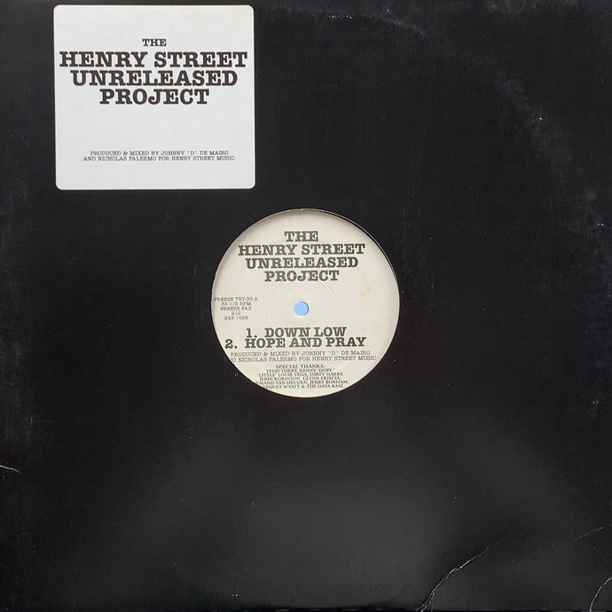 JOHNNY D & NICKY P / The Henry Street Unreleased Project
