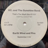 KC. AND THE SUNSHINE BAND / EARTH WIND AND FIRE  / That's The Way (I Like It) / September