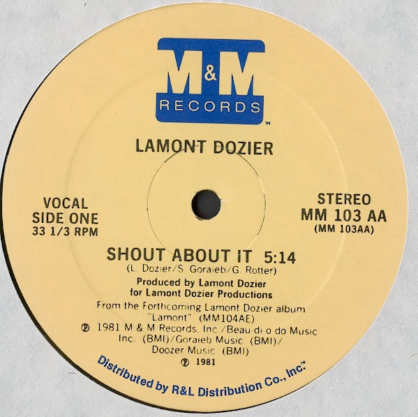 LAMONT DOZIER / SHOUT ABOUT IT
