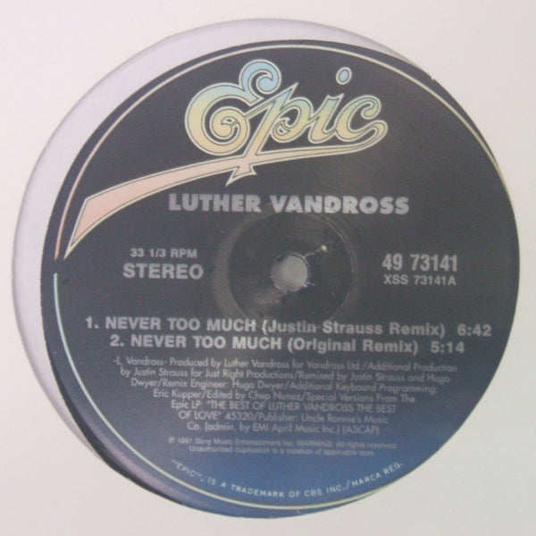 LUTHER VANDROSS / NEVER TOO MUCH – TICRO MARKET