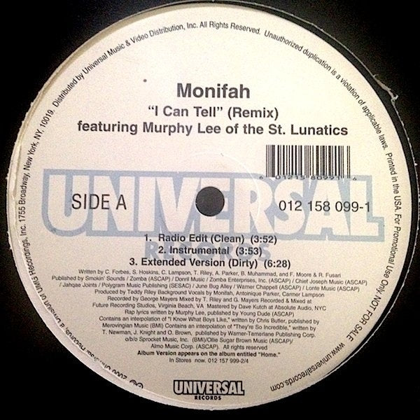 MONIFAH / I CAN TELL REMIX