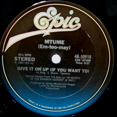 MTUME / GIVE IT ON UP(IF YOU WANT TO) / MRS.SIPPI