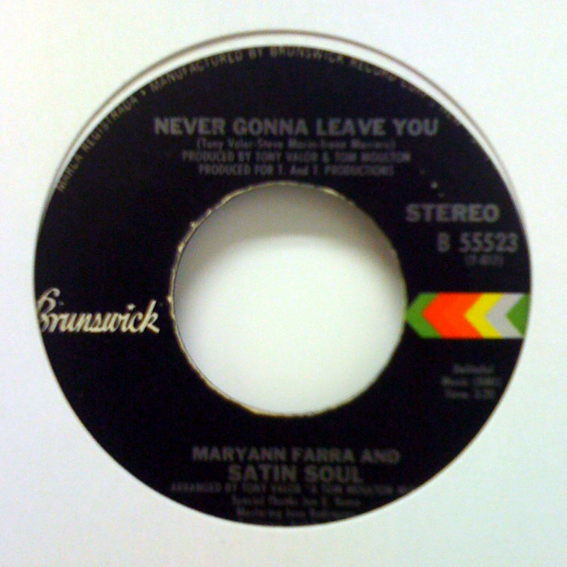 MARYANN FARRA & SATIN SOUL / NEVER GONNA LEAVE YOU – TICRO MARKET