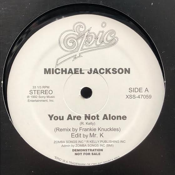 Michael Jackson / Lil' Louis – You Are Not Alone / Club Lonely (2009,  Vinyl) - Discogs