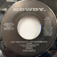 MONICA / Don't Take It Personal (Just One Of Dem Days)