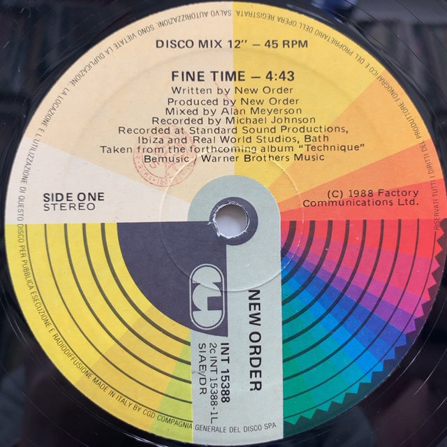 NEW ORDER / FINE TIME – TICRO MARKET