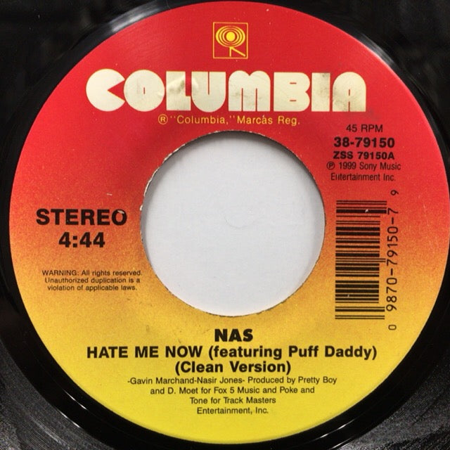 NAS IS LIKE　 7インチ NAS / HATE ME NOW / NAS IS LIKE – TICRO MARKET