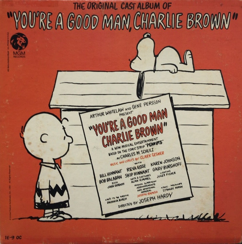 USオリジナル YOU ARE GOOD MAN, CHARLIE BROWN O.S.T. (CLARK GESNER) / YOU'RE A GOOD MAN, CHARLIE BROWN – TICRO