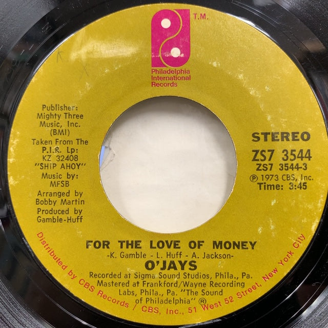 O'JAYS / For The Love Of Money /  People Keep Tellin' Me