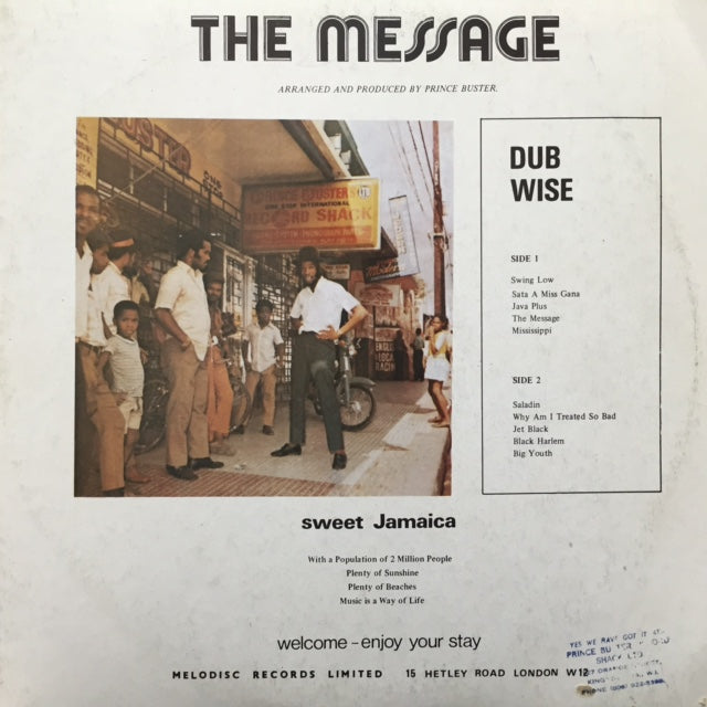 【LP】Prince Buster / The Message Dub Wise PRINCE BUSTER / THE MESSAGE -DUB WISE- – TICRO MARKET