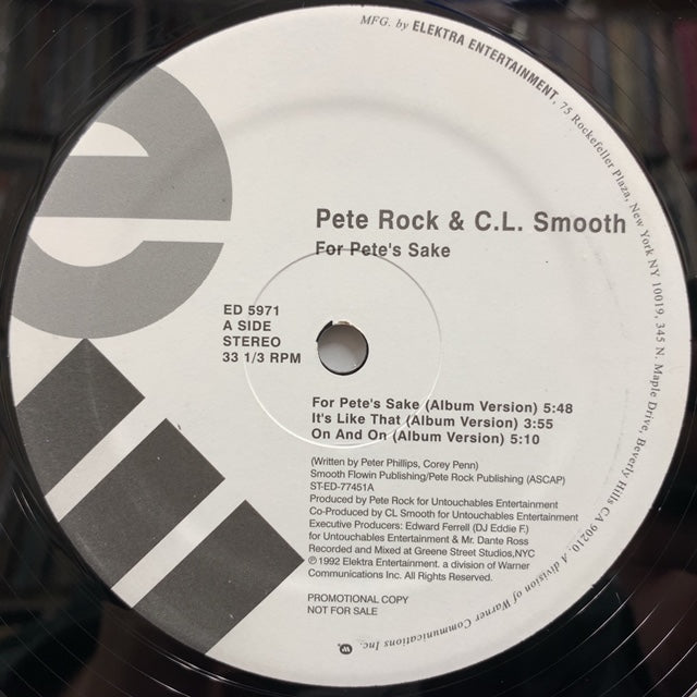 PETE ROCK & C.L.SMOOTH / For Pete's Sake – TICRO MARKET